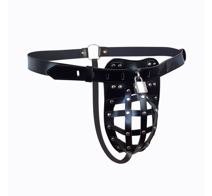 Чоловічий пояс вірності Art of Sex – Vartal, натуральна шкіра