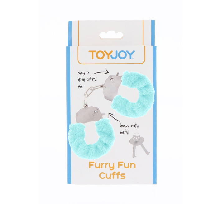 Наручники з хутром Toy Joy Furry fan cuffs Блакитні
