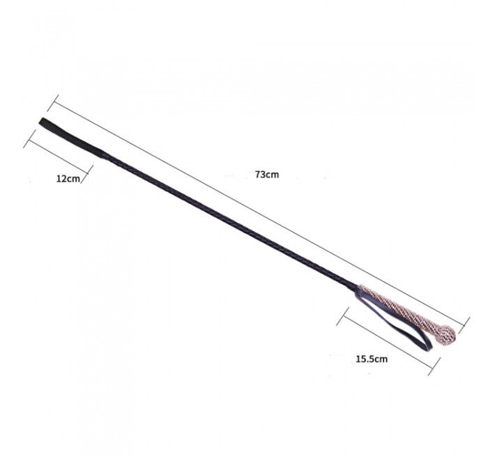 Батіг з діамантами DS Fetish Whip diamond pink 73 см