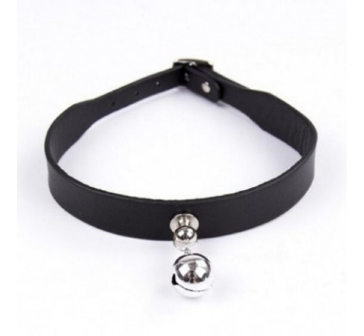 Чокер з дзвіночком DS Fetish Collar black with bell