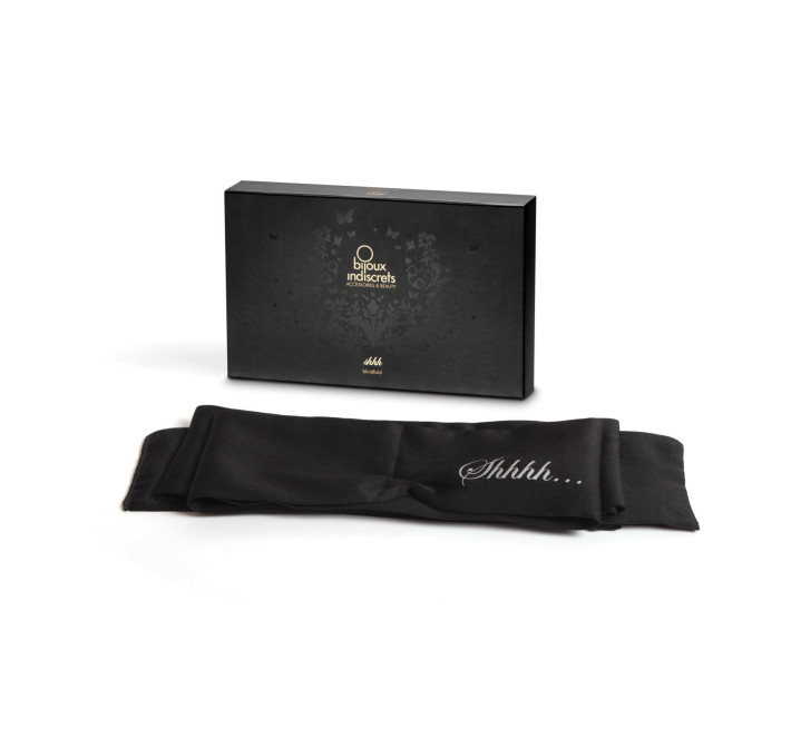 Повязка-лента из сатина 2-в-1 Bijoux Indiscrets Shhh (повязка на глаза и лента для связывания)