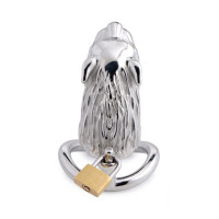 Клітка для пеніса Master Series: Tiger King Cock Cage With Lock, три кільця, замок, три ключі