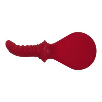 Шльопалка з фалоімітатором Fun Factory BÜCK DICH, червона, силіконова, з ребристою ручкою Шльопалка з фалоімітатором Fun Factory BÜCK DICH, червона, силіконова, з ребристою ручкою