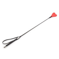 Стек DS Fetish Crop heart red, 66 см