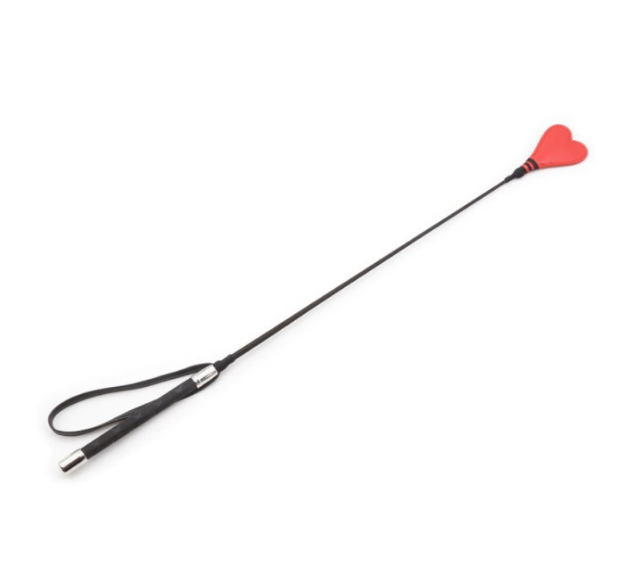 Стек DS Fetish Crop heart red, 66 см