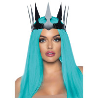 Корона злої королеви Leg Avenue Faux leather spiked crown, штучна шкіра, заклепки Корона злої королеви Leg Avenue Faux leather spiked crown, штучна шкіра, заклепки