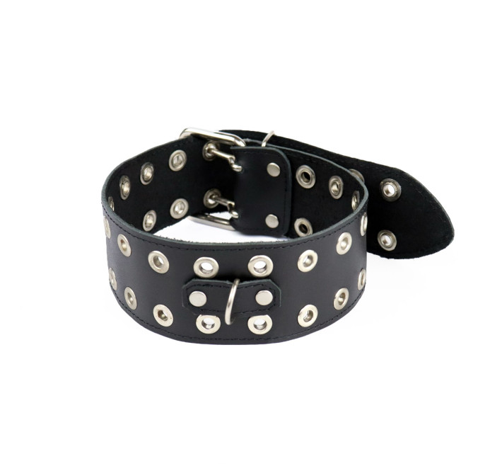 Ошейник Art of Sex - Tessa, натуральная кожа, цвет черный
