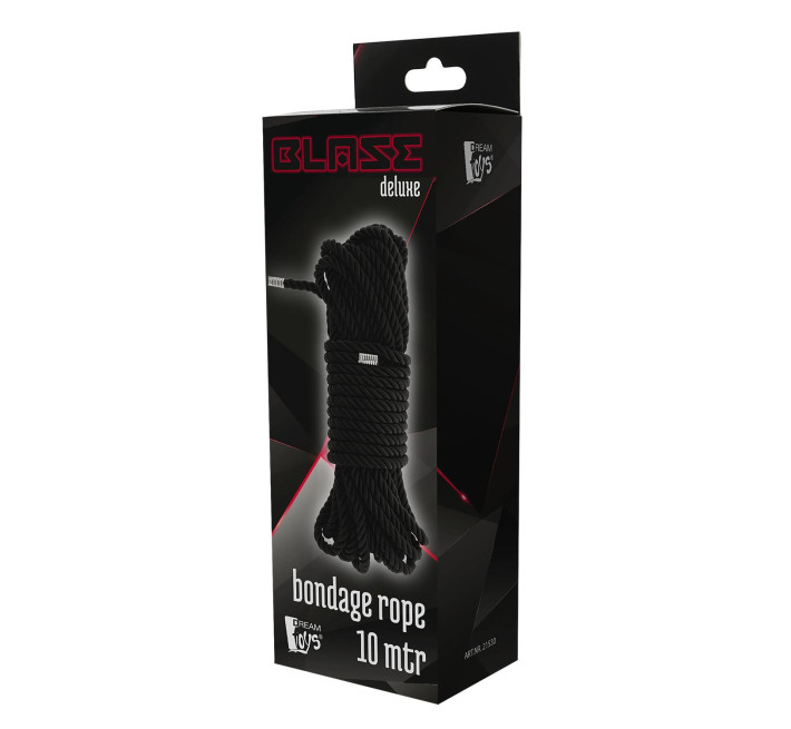 Мотузка для бондажу Dreamtoys Blaze Deluxe Bondage Rope 10 м Чорна