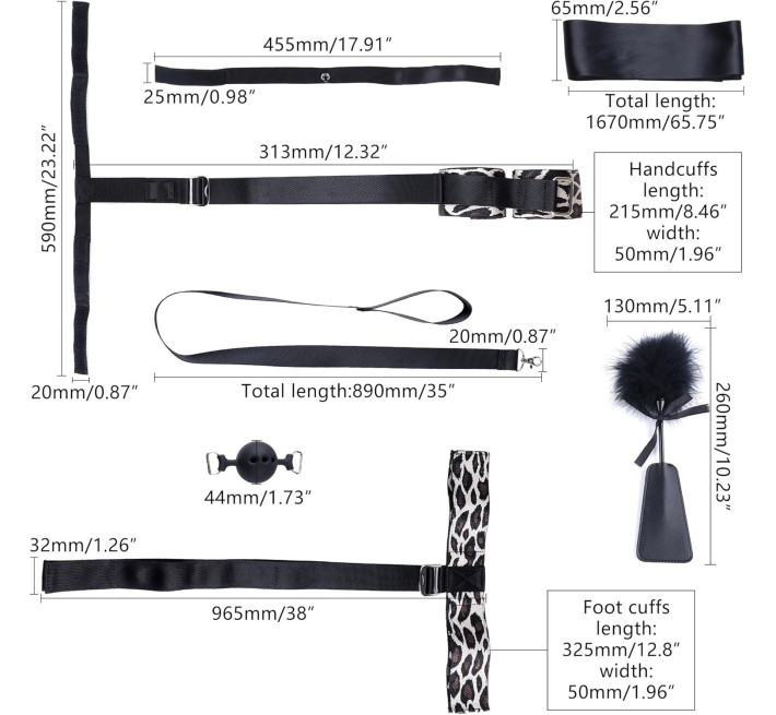 БДСМ-набір LOCKINK YEAHWOW Armbinder Restraint Set Black