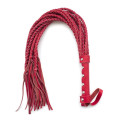 Флогер натуральна шкіра DS Fetish Leather flogger red, 77 см