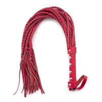 Флогер натуральна шкіра DS Fetish Leather flogger red, 77 см
