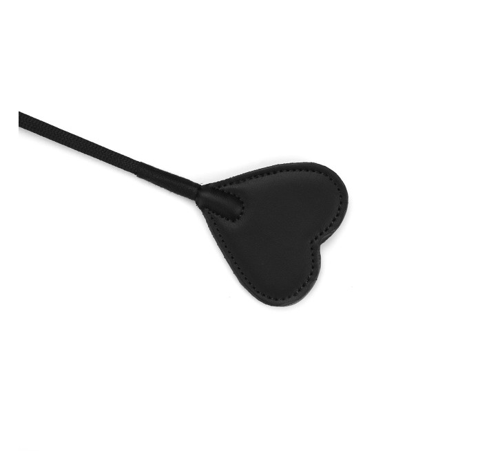 Шльопалка-сердечко Liebe Seele Black Organosilicon Riding Crop, екошкіра