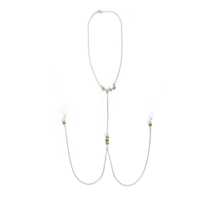 Украшение с цепочками и бусинами для сосков Art of Sex – Silvestra