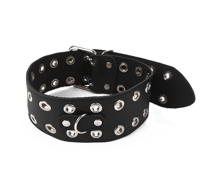 Ошейник Art of Sex - Tessa, натуральная кожа, цвет черный