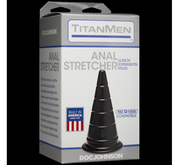 Анальный стимулятор Doc Johnson TitanMen - Anal Stretcher 6 Inch Plug, диаметр 6,6см