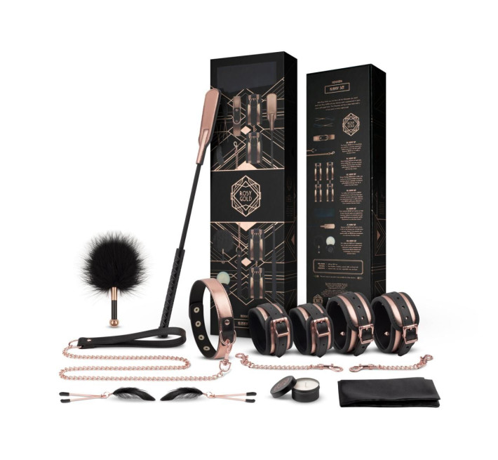 Шикарний набір для BDSM Rosy Gold – Nouveau BDSM set, 9 аксесуарів
