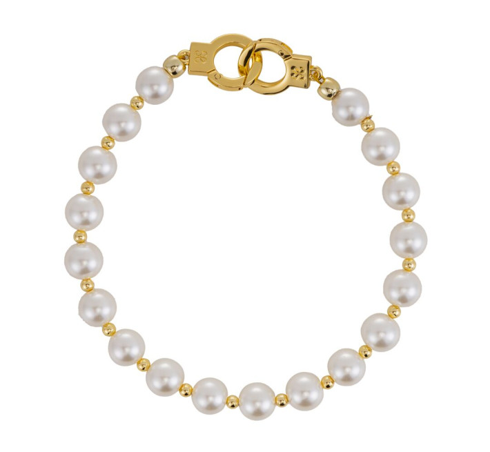 Жемчужные наручники и поножи LOCKINK Pearl Handcuffs & Anklecuffs