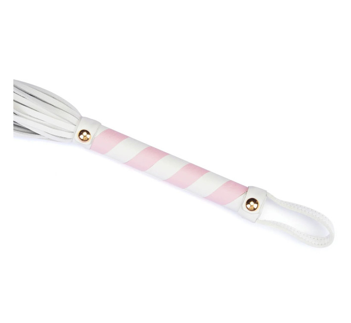 Флоггер Liebe Seele White & Pink Leather Flogger