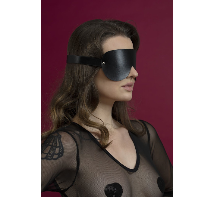 Маска шкіряна закрита Feral Feelings - Blindfold Mask чорна