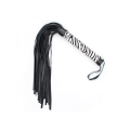 Флоггер DS Fetish Leopard flogger M black/white 40 см