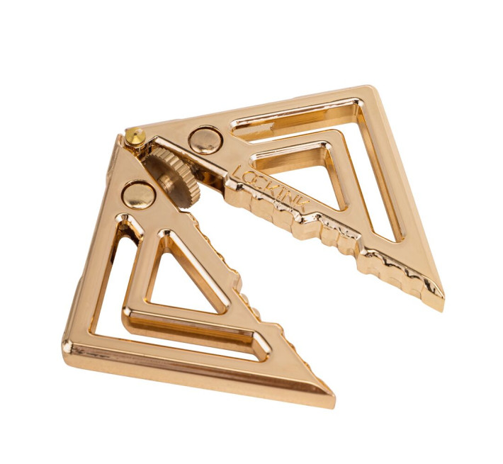 Зажимы для сосков с легкой подвеской LOCKINK Adjustable Nipple Clamps with Light Pendant - Golden