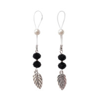 Сексуальні прикраси для сосків з листком Art of Sex Nipple Jewelry Leaf, Чорні Сексуальні прикраси для сосків з листком Art of Sex Nipple Jewelry Leaf, Чорні