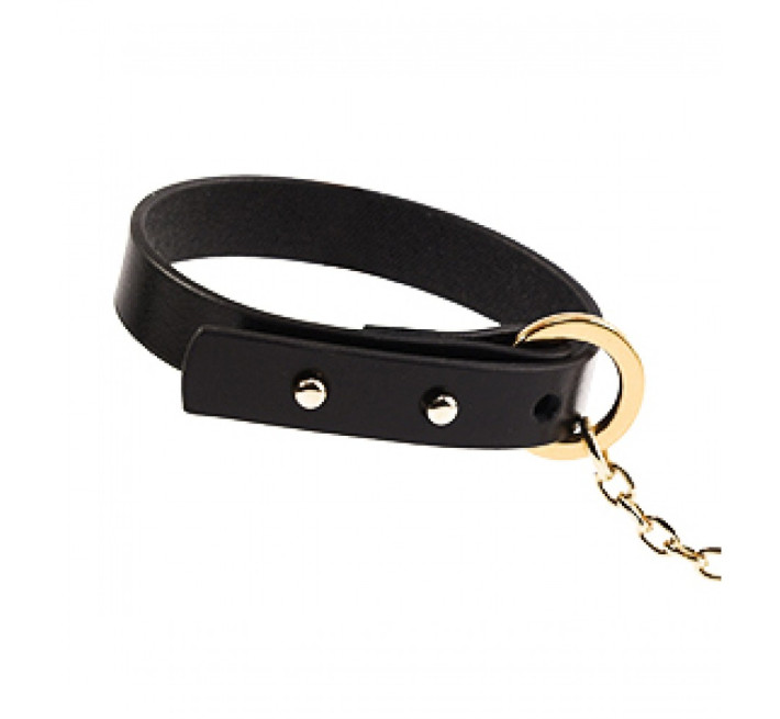 Браслет-наручники UPKO італійська шкіра, чорний