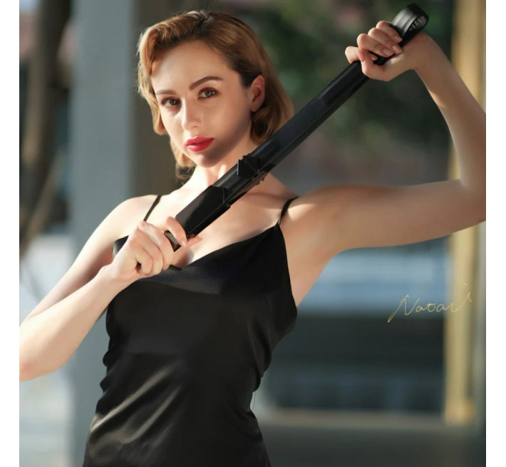 Ремінь з регульованою довжиною Lockink, натуральна шкіра та метал, чорний