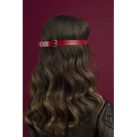 Маска шкіряна закрита Feral Feelings - Blindfold Mask червона