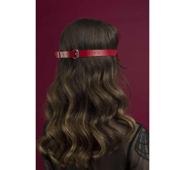 Маска шкіряна закрита Feral Feelings - Blindfold Mask червона