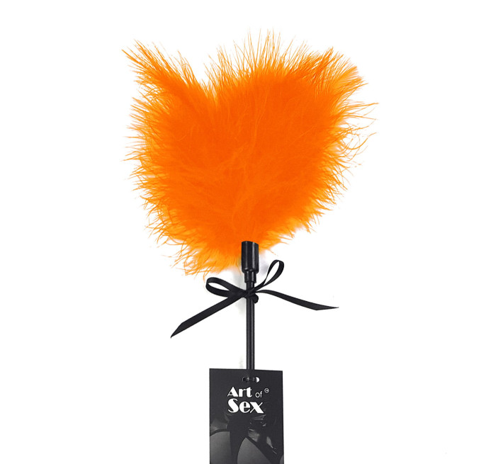 Щекоталка со шлепалкой Пика Art of Sex – Puff Peak, оранжевая