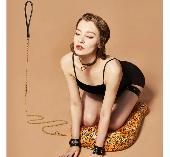 Ошейник-чокер с кольцом Кожаный UPKO Leather Cosplay Choker L