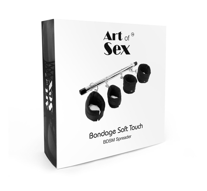 Колодка-розпірка для рук та ніг Art of Sex – Bondage Soft Touch BDSM Spreader, чорний