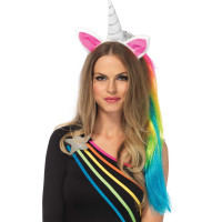 Обруч ріг єдинорога Leg Avenue Magical Unicorn Headband, з райдужною гривою Обруч ріг єдинорога Leg Avenue Magical Unicorn Headband, з райдужною гривою