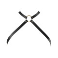 Портупея из экокожи Bijoux Indiscrets MAZE — Cross Chest Harness Black