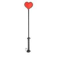 Стек DS Fetish Crop heart red/black 52.5 см