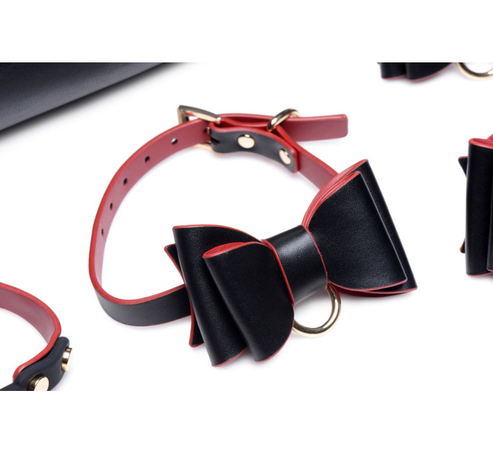 Набір БДСМ з дорожньою сумкою Master Series: Bow — Luxury BDSM Set With Travel Bag, 11 предметів