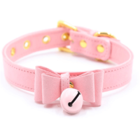 Чокер з дзвіночком DS Fetish Collar pink with bell