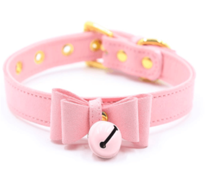 Чокер з дзвіночком DS Fetish Collar pink with bell