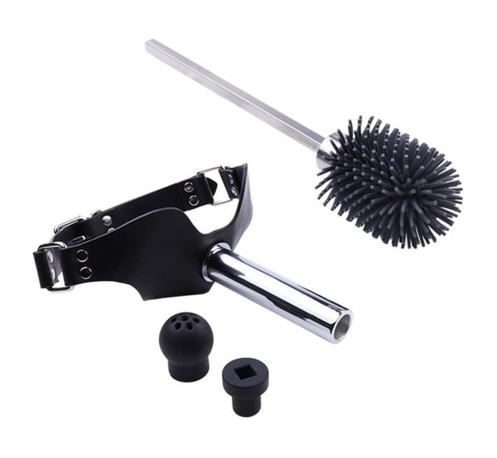 Набір для домінування LOCKINK SEVANDA Objectification Bathroom Set, маска та 4 насадки