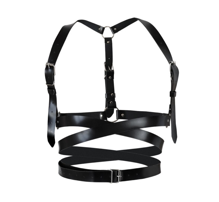 Шкіряна портупея Art of Sex - Melani Leather harness, Чорна L-2XL