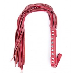 Флоггер DS Fetish Leather flogger suede leather red 50 см