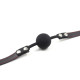 Кляп DS Fetish Silicone ball gag with lock силіконовий із замком Чорний