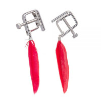 Зажимы на соски Lucky Bay Nipple play квадратные перышки Красные