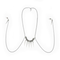 Прикраса з ланцюжками та шипами для сосків Art of Sex – Modesta Прикраса з ланцюжками та шипами для сосків Art of Sex – Modesta