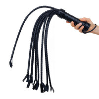 Флогер Art of Sex Кішка, 9 плетених хвостів по 50 см, Чорний Флогер Art of Sex Кішка, 9 плетених хвостів по 50 см, Чорний