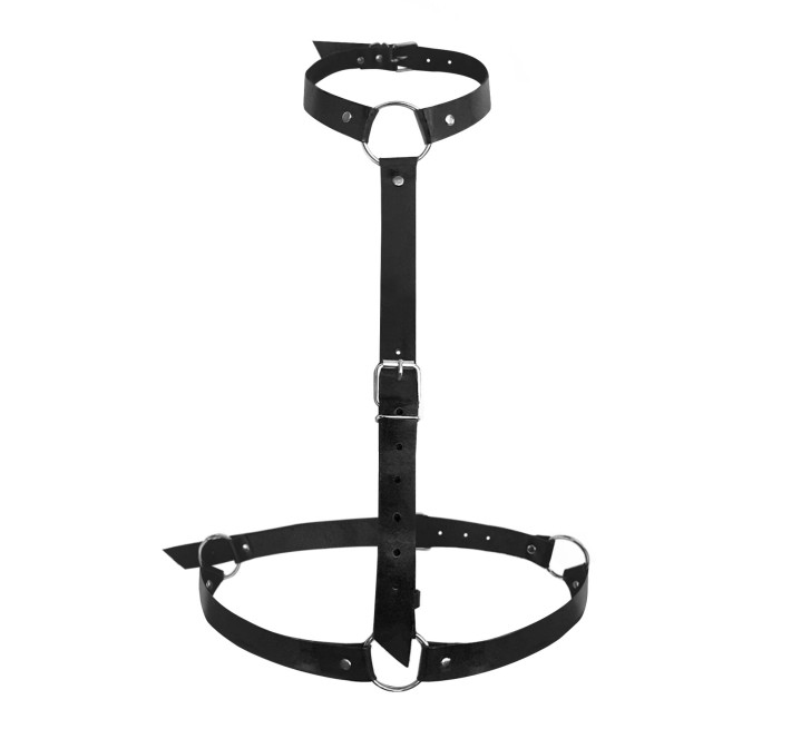 Женская портупея Art of Sex - Debbi, натуральная кожа, размер XS-2XL, цвет черный