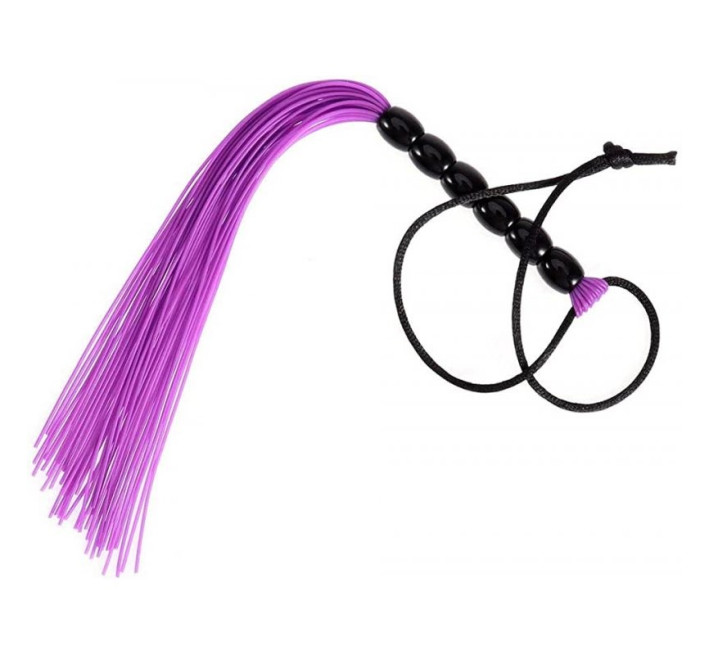 Флогер DS Fetish FLOGGER, 6 шариков, Фиолетовый, ручка 45 см