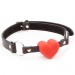 Кляп DS Fetish Mouth gag heart red/black