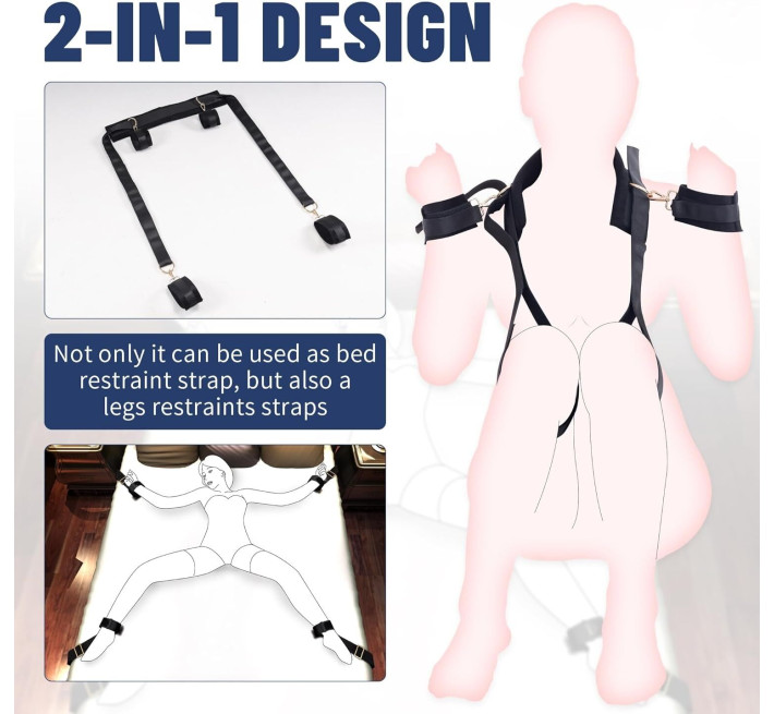 БДСМ-набір LOCKINK YEAHWOW Bed Restraint set